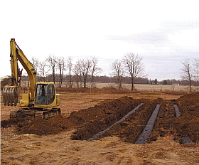 Commerical Drainfield Soil Dispersal System For Commercial System Following Pre Treatment