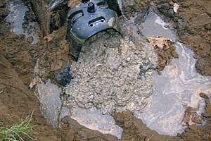 Checking Drainfield Issues Chunky Grey Material 4 23