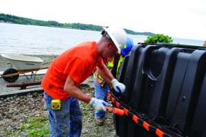 Installer Uses Technology To Place A Septic System On A Small Waterfront Lot On The Puget Sound